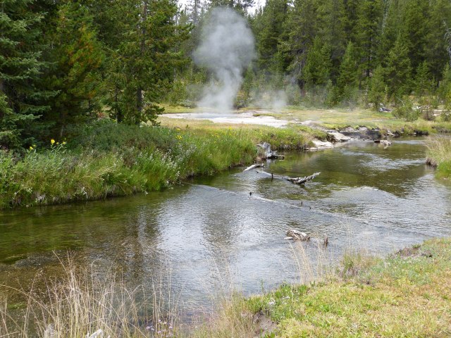 a hot bath in Shoshone Creek